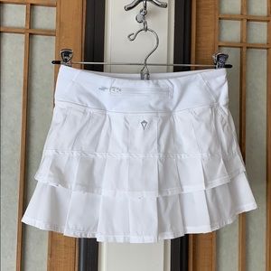 Ivivva Tennis Skirt, white, Girls 10